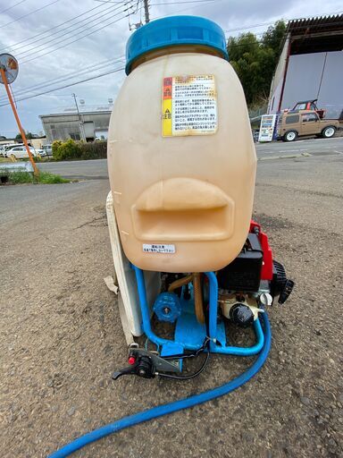 噴霧動作確認済 整備済 圧力強く人気の 4サイクル 丸山 20L 圧力25kgf/c㎡ 背負い動噴 MS071H 現品確認 手渡しOK　初期不良対応