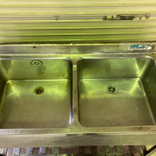 【売約済】二層シンク ステンレス 厨房機器の画像