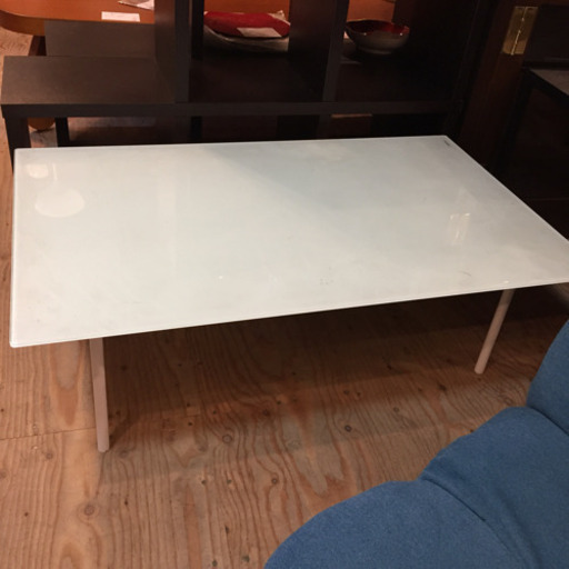 美品！ TEMPERED GLASS オシャレなガラス製 コーヒーテーブル センターテーブル