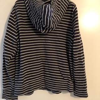 ネイビー✖️ホワイト　コットンパーカーMUJIの画像