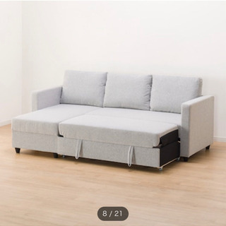 【受取人様決まりました　引き渡し終了後に締め切り致します】ソファベッド　ソファの画像