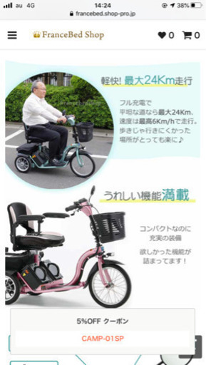シニアカー(スマートパル電動三輪シニアカー)