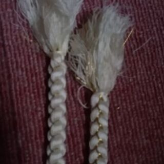 白の丸組　帯締めの画像