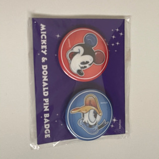 ディズニー　缶バッジ　ミッキーマウス　ドナルドダック