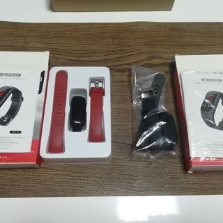 itDEAL W10 スマートウォッチ 赤＆黒ペア２個セット（代理出品）の画像