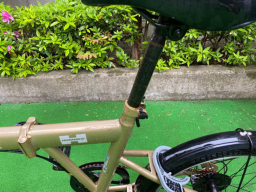 【HUMMER 】折りたたみ自転車 ゴールド ほぼ新品】ハマー 折り畳み自転車