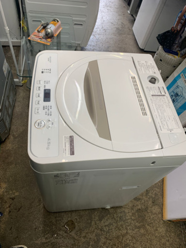 )極美品　2020年式　SHARP 全自動洗濯機 ES-GE4D 4,5kg 時短コース 縦型洗濯機 シャープ 