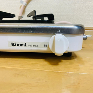 ★リンナイ　1口ガスコンロ　都市ガス　RTS-1NDB ホース付きの画像