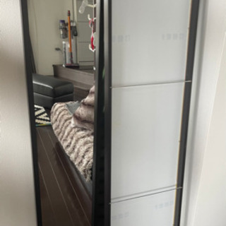 IKEA STAVE ミラー   ブラックブラウン   取引決定の画像