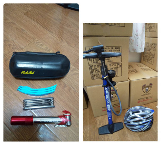 《引渡先決定》【急募4/20まで】ロードバイク　ヘルメット・修理工具・空気入れ・ウェア付属