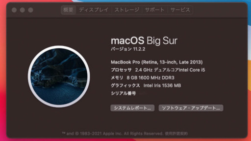 Macbook Pro 2013Late Thunderbolt Display