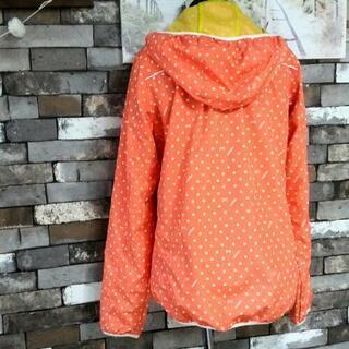 オレンジ　リボン、水玉柄の画像