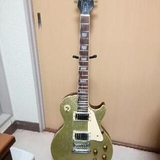 エピフォンギブソンレスポール　ゴールドメタリック難ありの画像