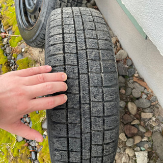 ホイール付き冬タイヤ　溝あり　軽の画像