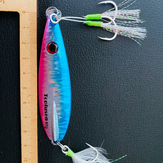 #釣具#メタルジグ#80g#新品#夜光#集魚効果抜群#フック付き#ルアー#12の画像