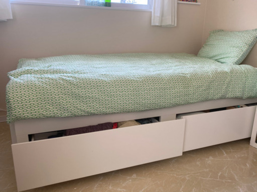 IKEA MALM マルムベッドフレーム収納ボックス2個付き