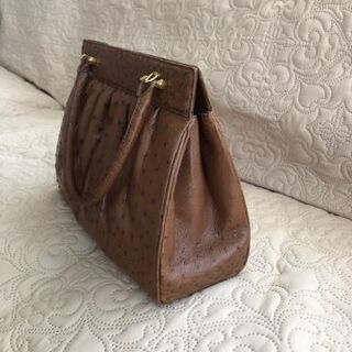 KLEIN KARAOOのオーストリッチバック　美品（ブラウン）の画像