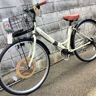 MYPALLAS (マイパラス) 折畳シティサイクル 26インチ M-507 ホワイト
