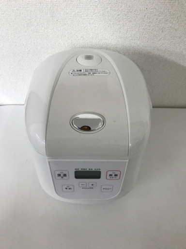 動作確認済み。ユアサプライムス　マイコン炊飯器　HC-RCM013(WH) 美品　2019年製 3.5合炊