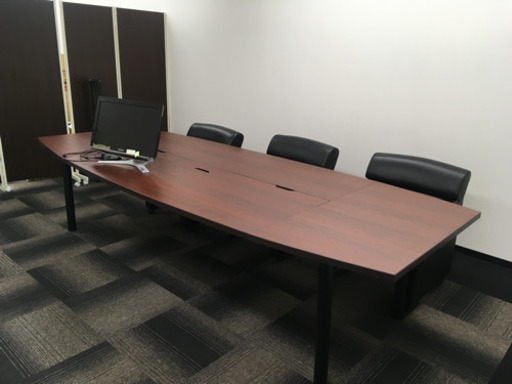 会議用テーブルW3000×D1200×H720  美品　ダークブラウン