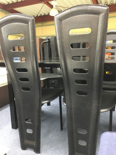 dc1390 大塚家具　4人掛けダイニングテーブルセット　(ブラック)