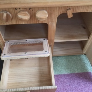 トッドル おままごとキッチン おままごとセット付の画像