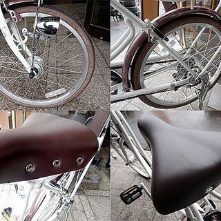 美品☆マルキン☆シティサイクル ママチャリ 6段切り替え付き 226F-22