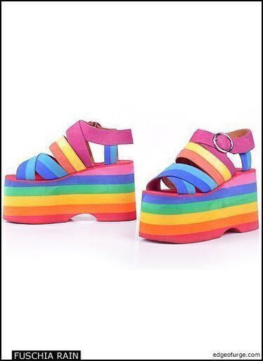 sandal platform Jeffrey Campbell multicolor rainbow サンダルプラットフォームジェフ