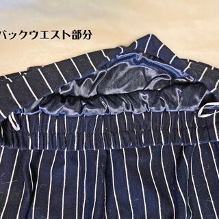 ワールド◆ストライブのジャージー生地スカート◆Lサイズ◆の画像