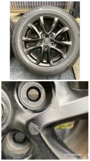 【バリ山】夏タイヤ 205/60R16 マツダアクセラ純正ホイール付き 4本