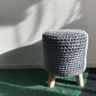 Uoo(ウー) ニットスツール　グレー