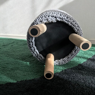 Uoo(ウー) ニットスツール　グレーの画像