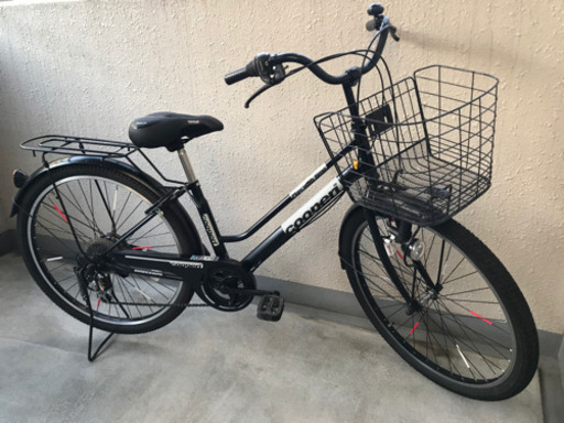 26インチ 外装6段変速 LEDライト マットブラック 極太タイヤ