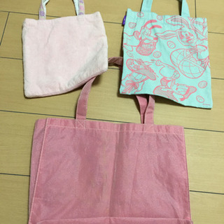 チャコット＆ディズニー手提げバック3個セットの画像