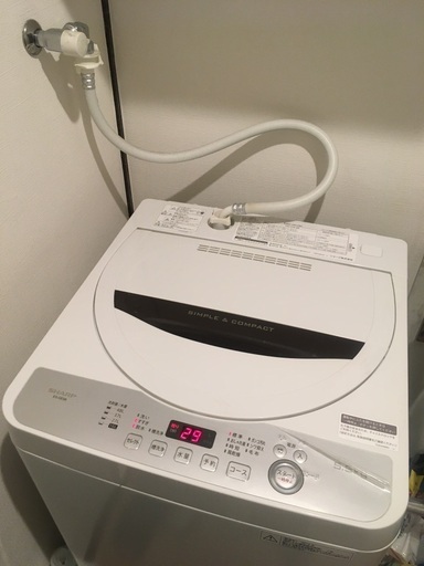 シャープ　ES-GE5C-W　全自動洗濯機　(洗濯5.5kg