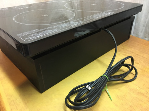 【美品】アイリスオーヤマ2口IHクッキングヒーターと置き台
