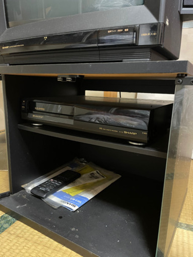 SHARP 21C-K10（TV）&   SHARP  video  recorder lackの3点セット