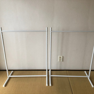クローゼットハンガーラックｘ２の画像