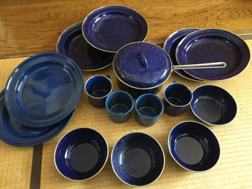キャンプ用食器　琺瑯
