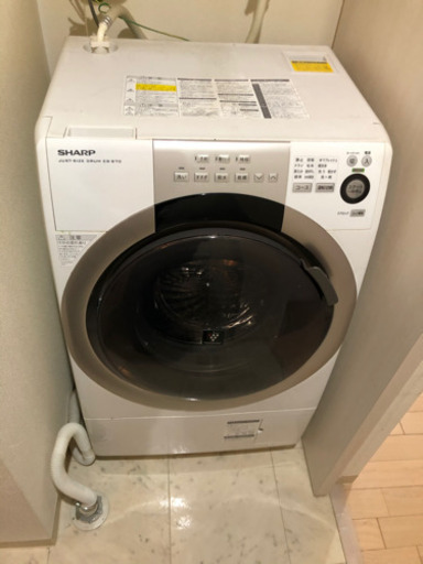 (商談中)お値下げ済み市内配送込み！シャープドラム式洗濯乾燥機ES-S70^_^