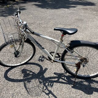 自転車 Captain Stag Shimano　カゴ付き　オートライトの画像