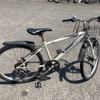 自転車 Captain Stag Shimano　カゴ付き　オートライトの画像