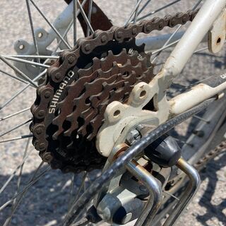 自転車 Captain Stag Shimano　カゴ付き　オートライトの画像