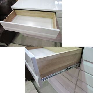 4段チェスト ホワイト 木製 幅120cm シンプル 分別収納 タンス 箪笥