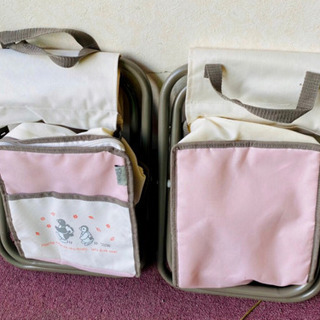 🌈アウトドア用品❣️🌈【キャンプ用コンパクトチェア⛺️】カワイイ❣️ピングー　バックが付いているよ♪２個セットの画像