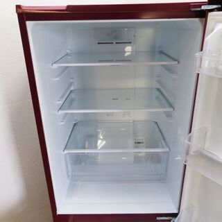 配達設置無料！ 希少ワインレッドカラー 大きめ2ドア冷蔵庫 DL20