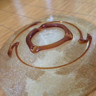 泡ガラス　大皿未使用の画像