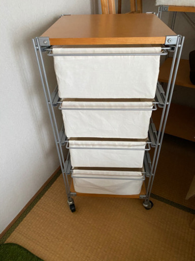 無印良品　スチールユニットシェルフ　帆布バスケット