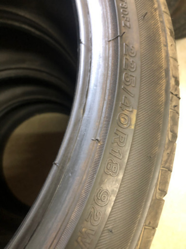 225/40R18夏4本バリ溝格安❣️インプレッサ　レガシィ　プリウス　ゴルフ　 等に