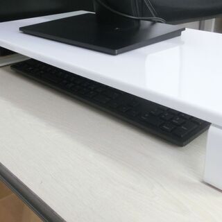 SANWA 机上液晶モニタスタンド D300 ホワイト 60×30×8.5cm 未開封の画像